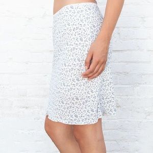 Brandy Melville White Floral Wrap Skirt